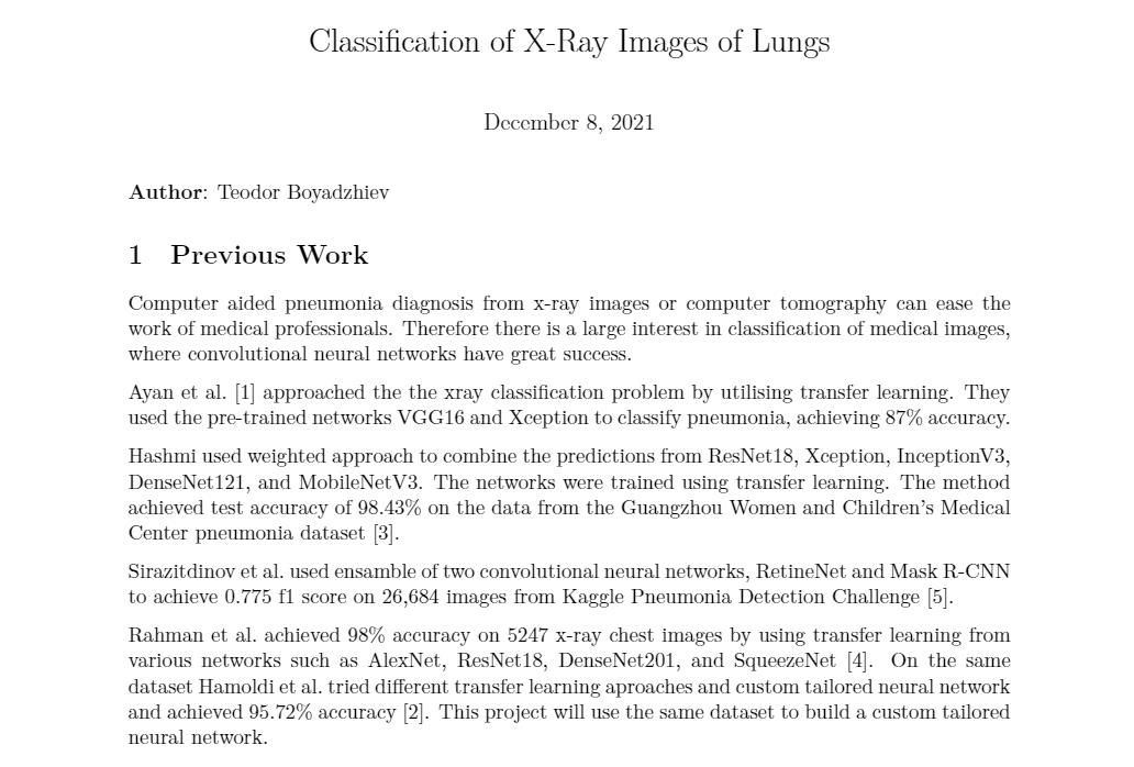 Classification of X-Ray Images of Lungs (AI4EU)